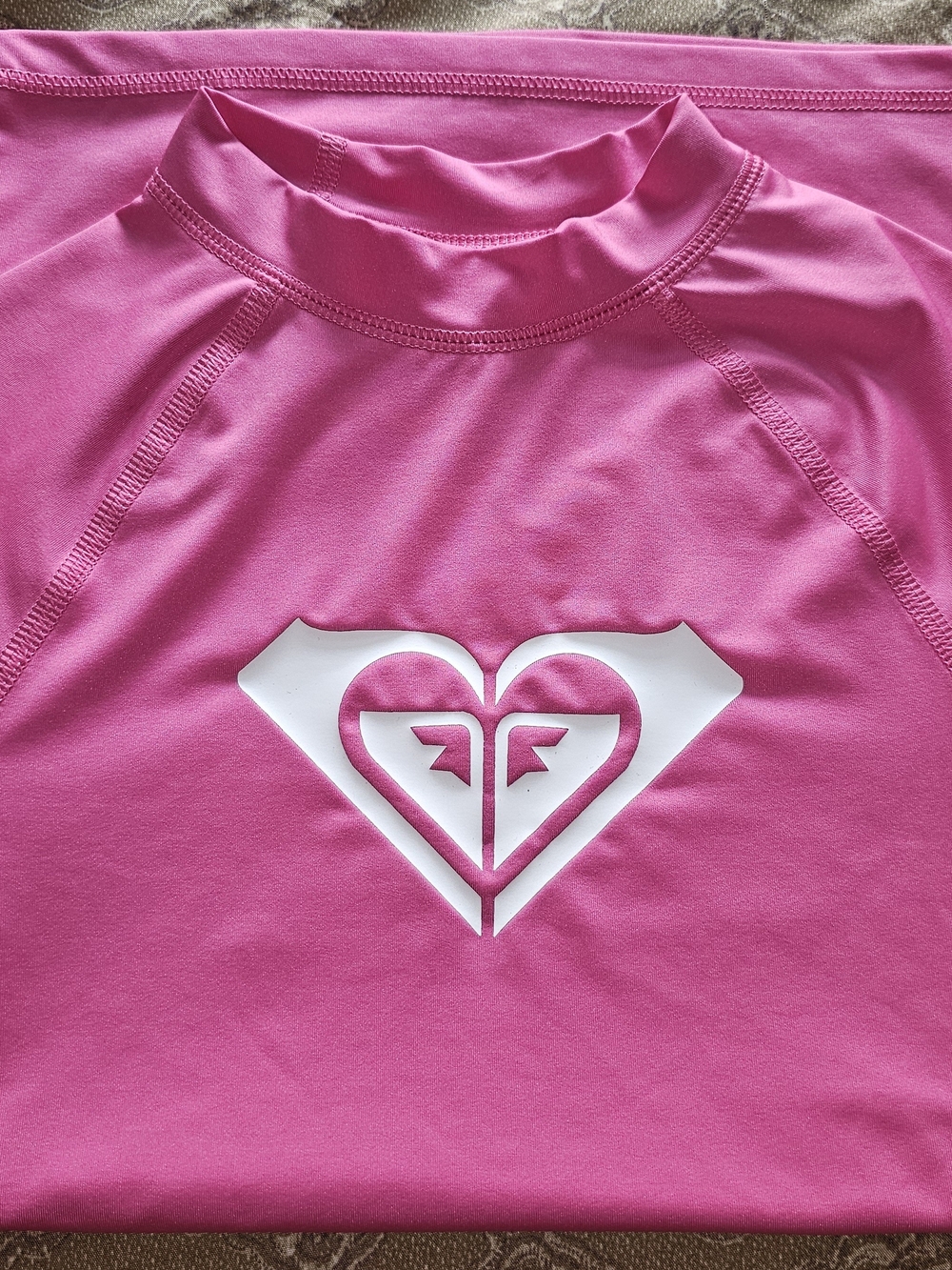 Roxy Girls' Hot Pink Rash Guard Top